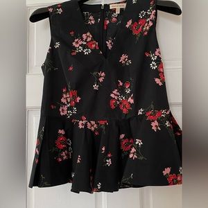Rebecca Taylor cotton peplum floral top from Neiman Marcus